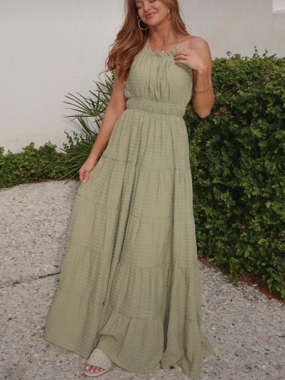 Womens A-line maxi dress